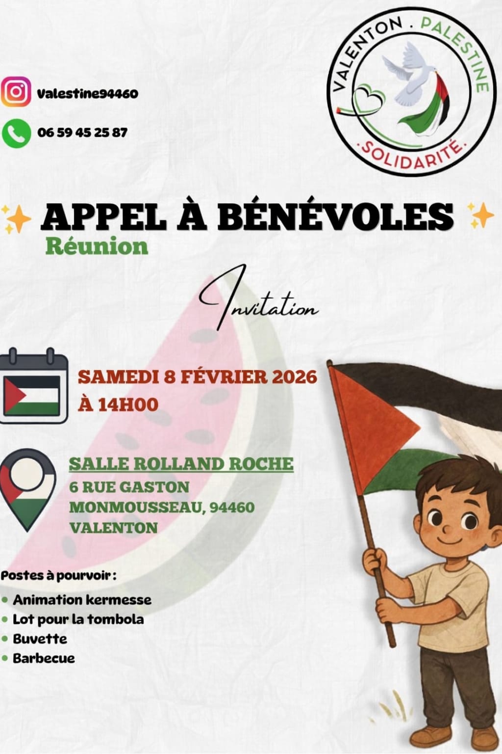 energy-1 Flyer appel a bénévoles pour la tombola en avril